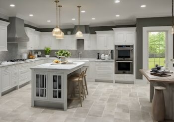 Photo Of A Modern Kitchen With A Spacious Center Island